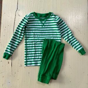 Green Primary Pajamas in size 4-5